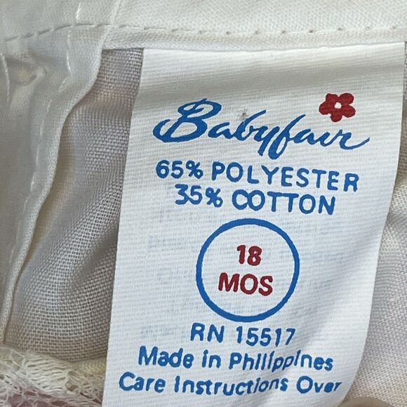 Babyfair Dress Toddler Girls 18 m Red Velvet Lace Christmas - Picture 15 of 16